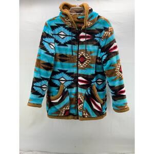 Trail Crest women’s small brown and teal full zip hoodie